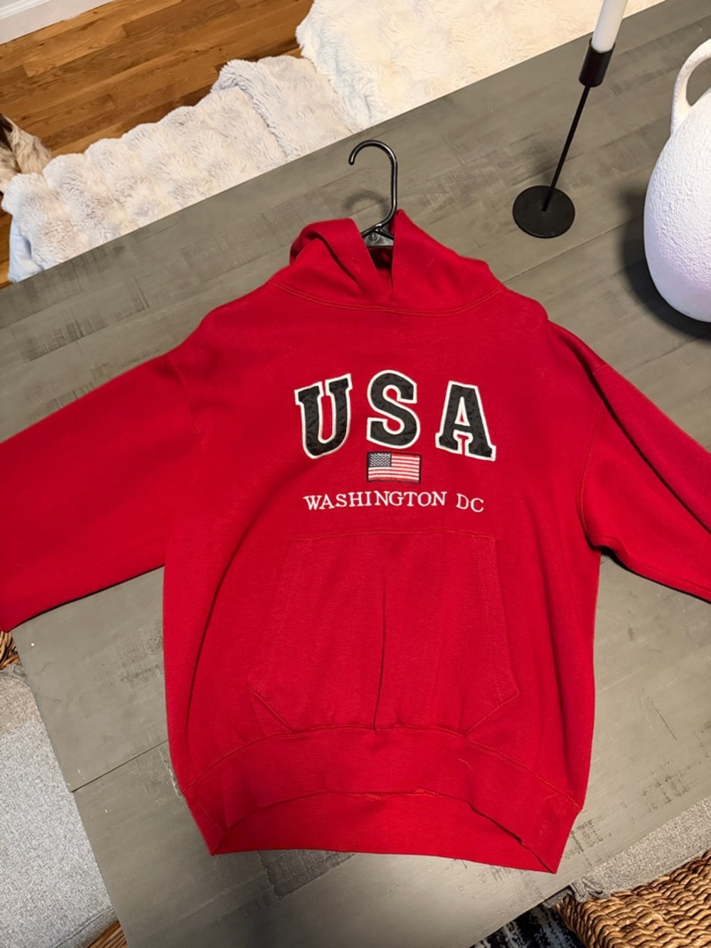 USA Washington DC Red Pullover Hoodie